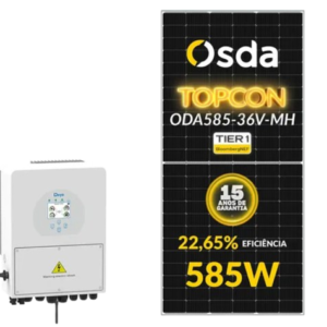 GERADOR EDELTEC SOLAR HÍBRIDO DEYE 2,34 KWP MON. 220V S/ESTRUTURA (5K/585W)