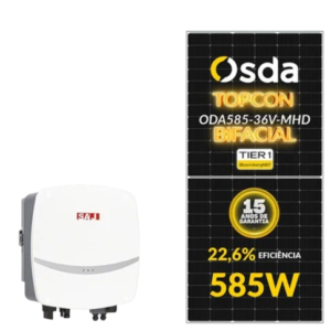 GERADOR EDELTEC SOLAR SAJ 2,34 KWP MON. 220V S/ESTRUTURA (3K/585W BIFACIAL)