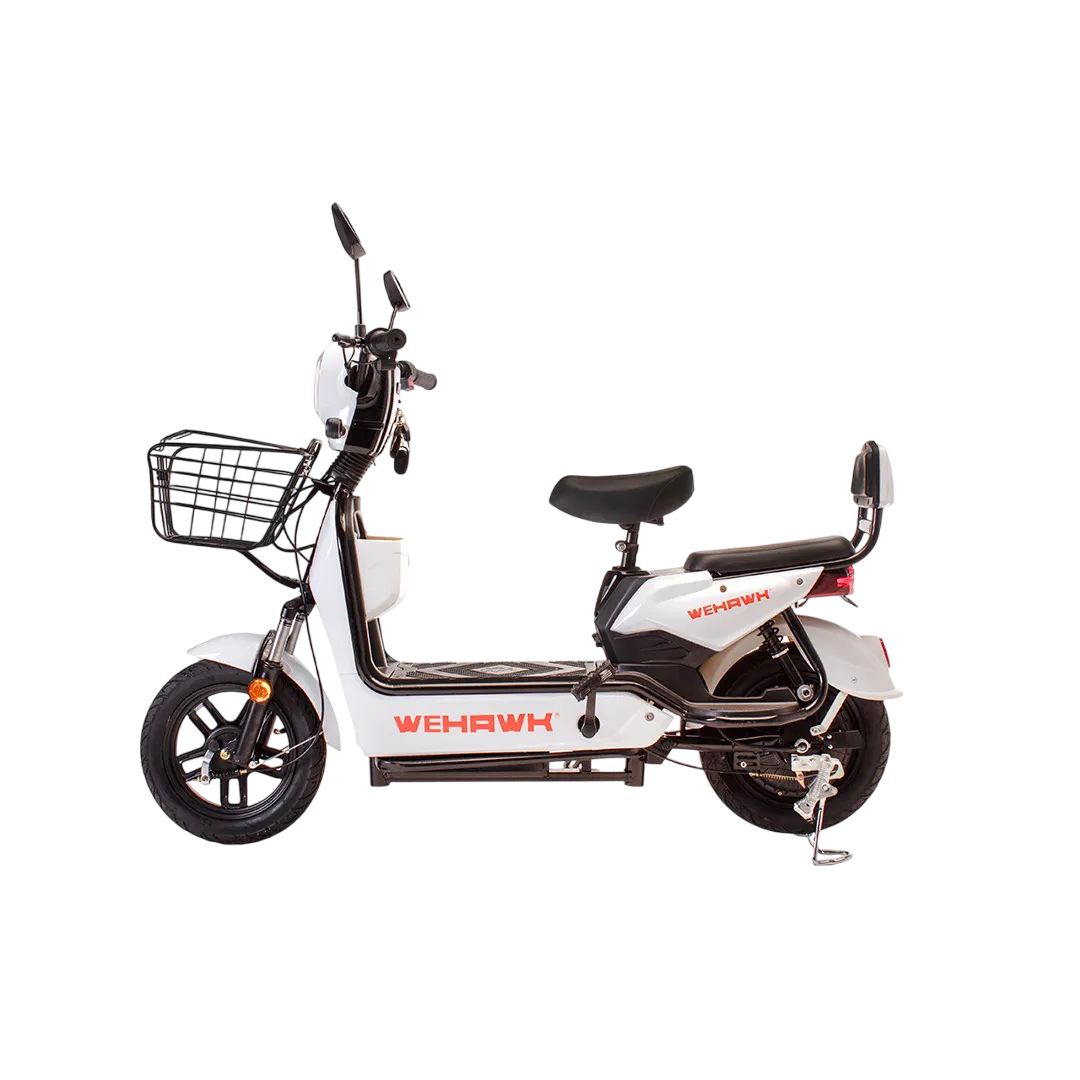 BICICLETA ELETRICA SCOOTER WEHAWK BASKET HW500 500W BAT 48V 12AH WHITE